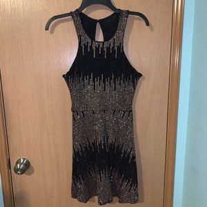 Black evening sparkly dress